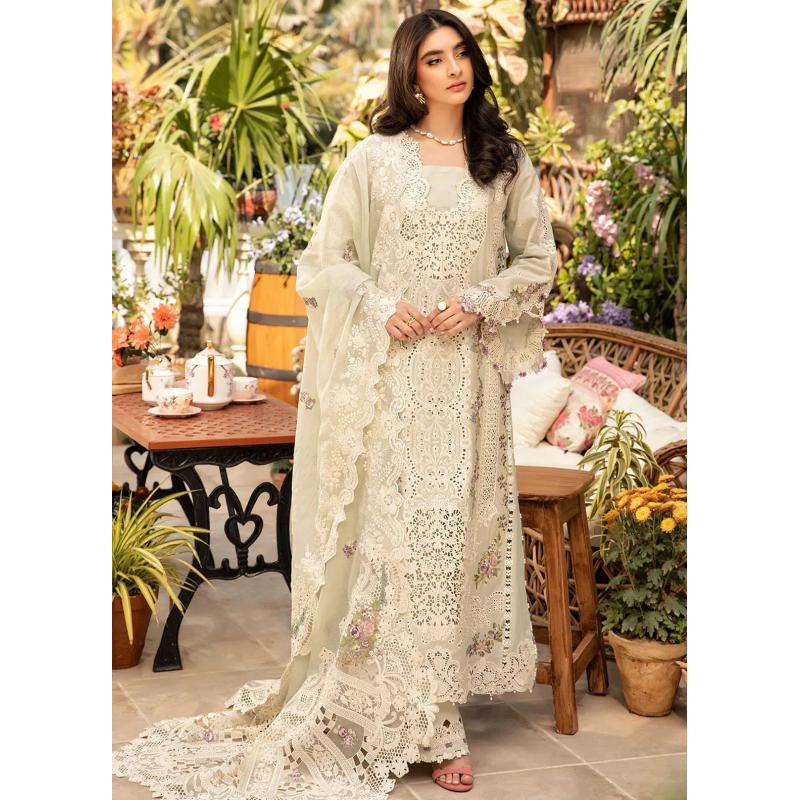 elaf 002 unstitched luxury dhanak heavy embroidered 3pc suit