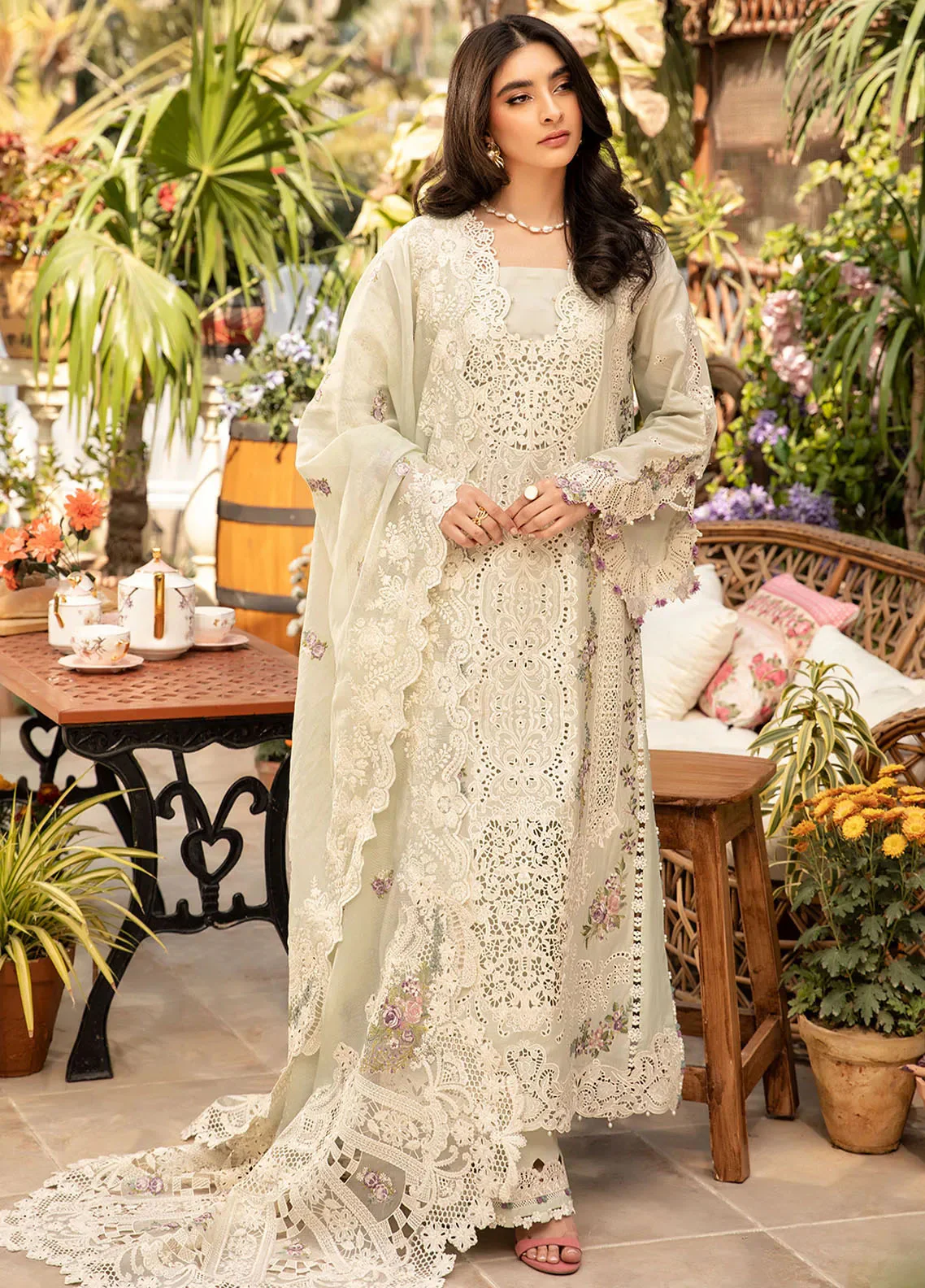 elaf 002 unstitched luxury dhanak heavy embroidered 3pc suit