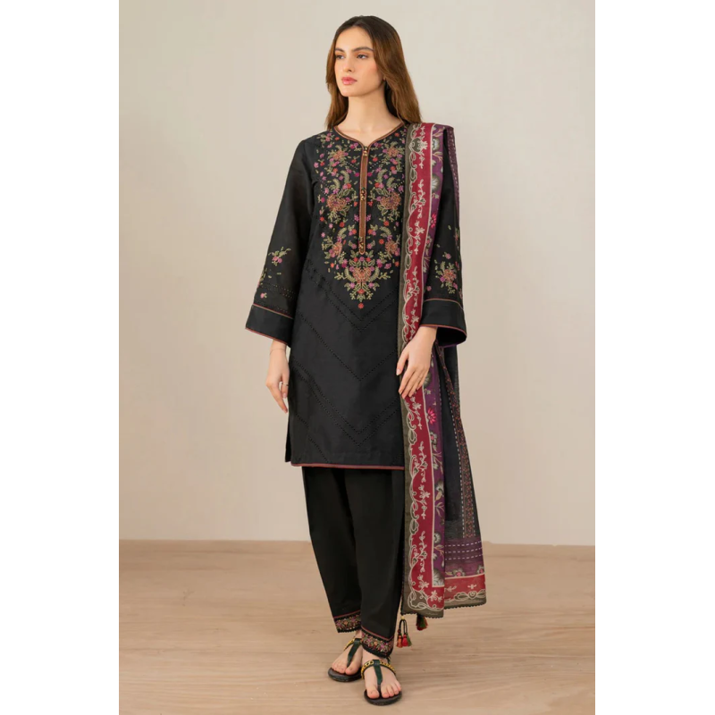 jazmin 007 unstitched luxury dhanak heavy embroidered 3pc suit