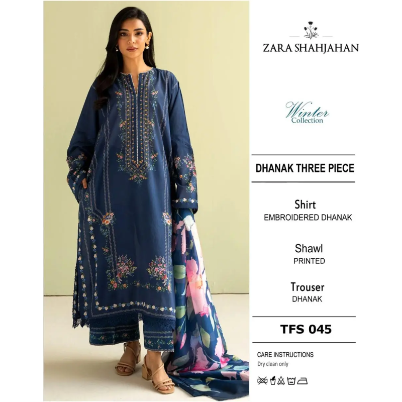 zara shahjahan 3pc unstitched luxury lawn heavy embroidered suit