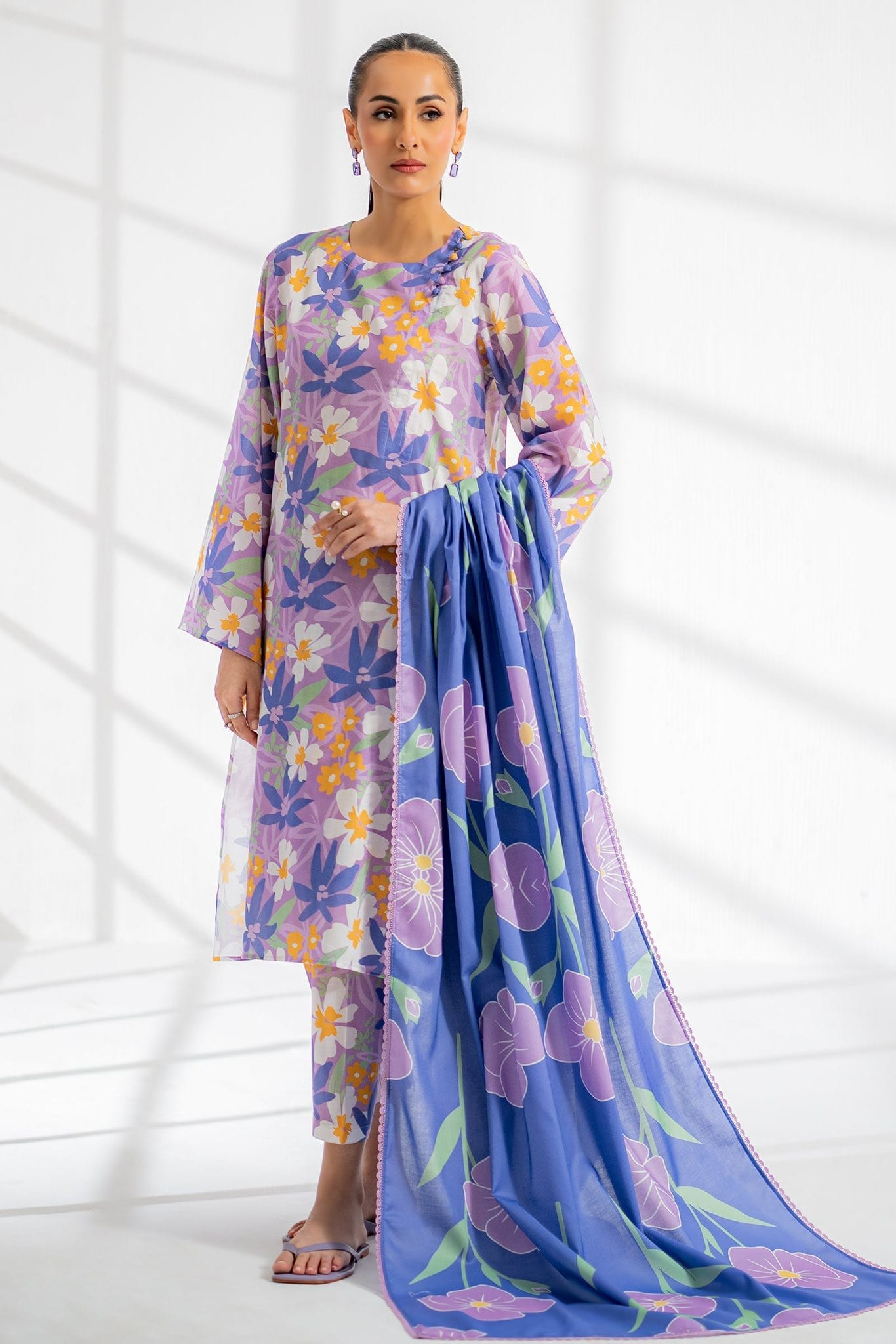 Ego Winter Viscose All Over Printed 3 Piece Suit - EG-86 - Image 3