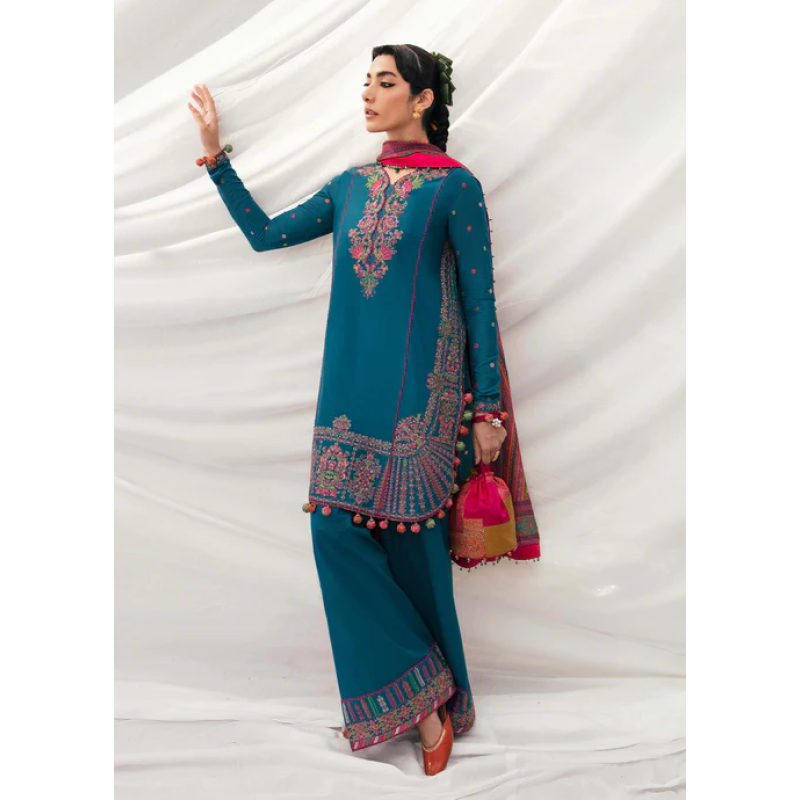Hussain Rehar Embroidered 3 Piece Suit