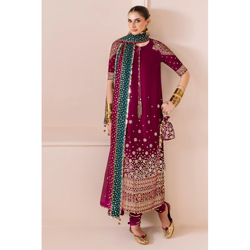 Jazmin velvet Embroidered Suit 3 Piece JV-CVF-D02-25