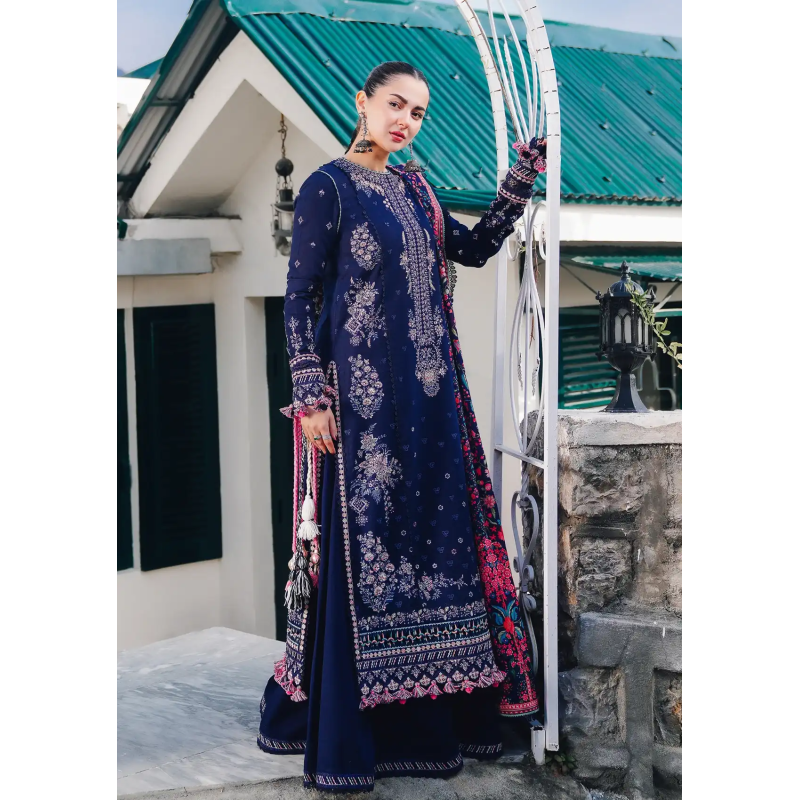 Hussain Rehar Embroidered 3 Piece Suit
