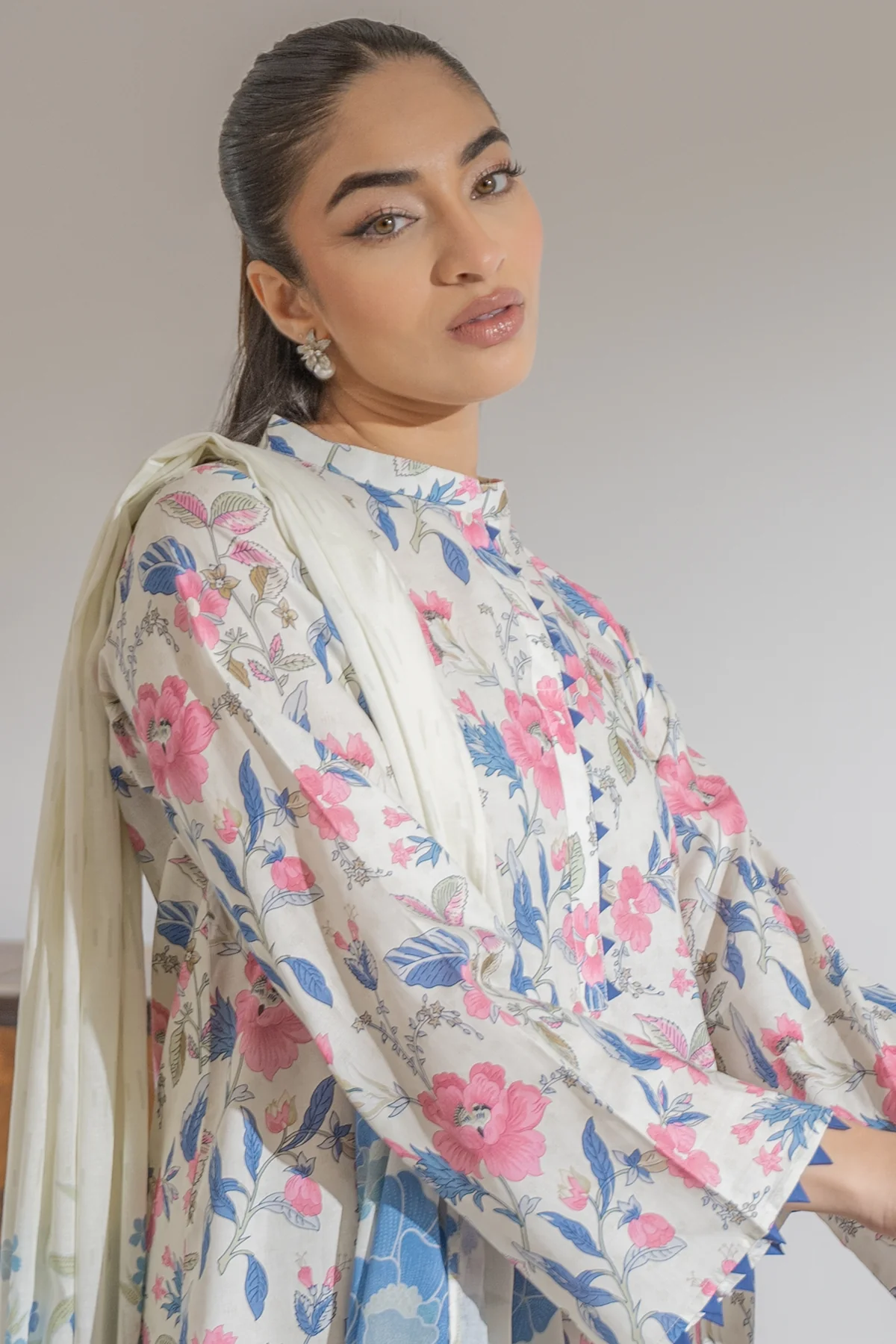 Ego Winter Viscose All Over Printed 3 Piece Suit - EG-87 - Image 4