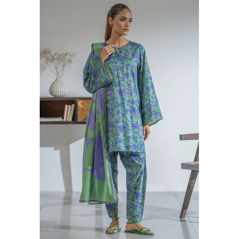 Ego Unstitched Digital Viscose 3 Piece Suit