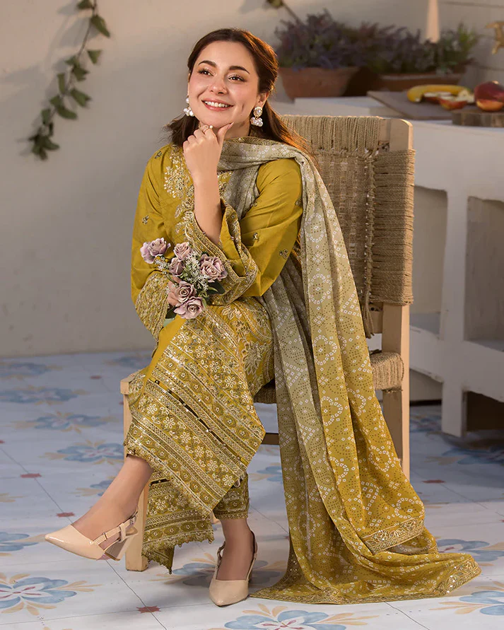 Allys Embroidered 3PC Lawn Suit – AL 83 - Image 5