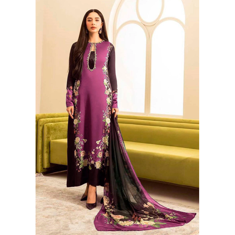 Lulusar Digital Printed 3 Piece Wz-206