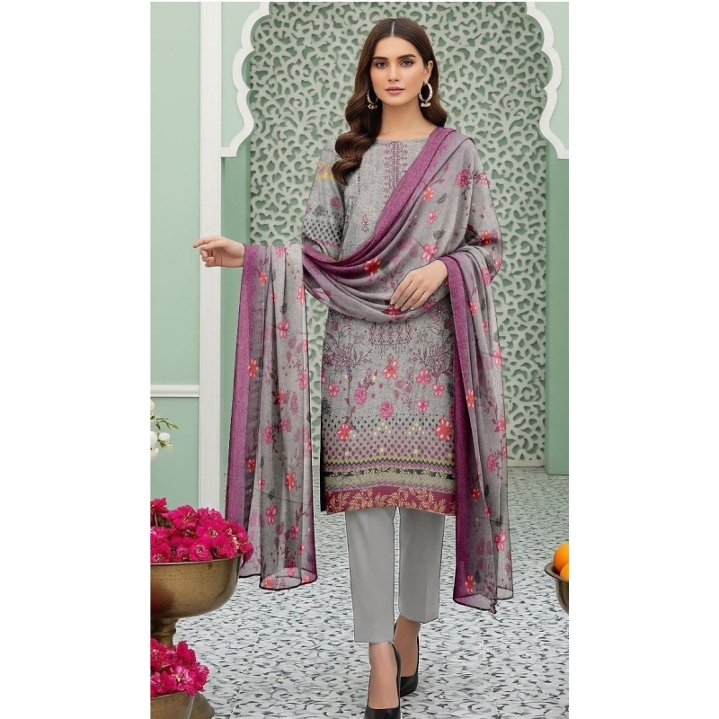 Nishat Linen Digital Printed Embroidered 3 Piece