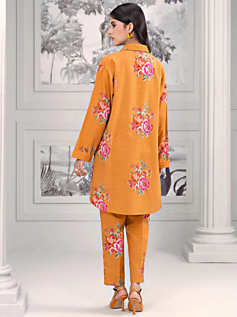 Limelight Digital Printed Fancy Linen 2 Piece Suit Yellow - Image 3