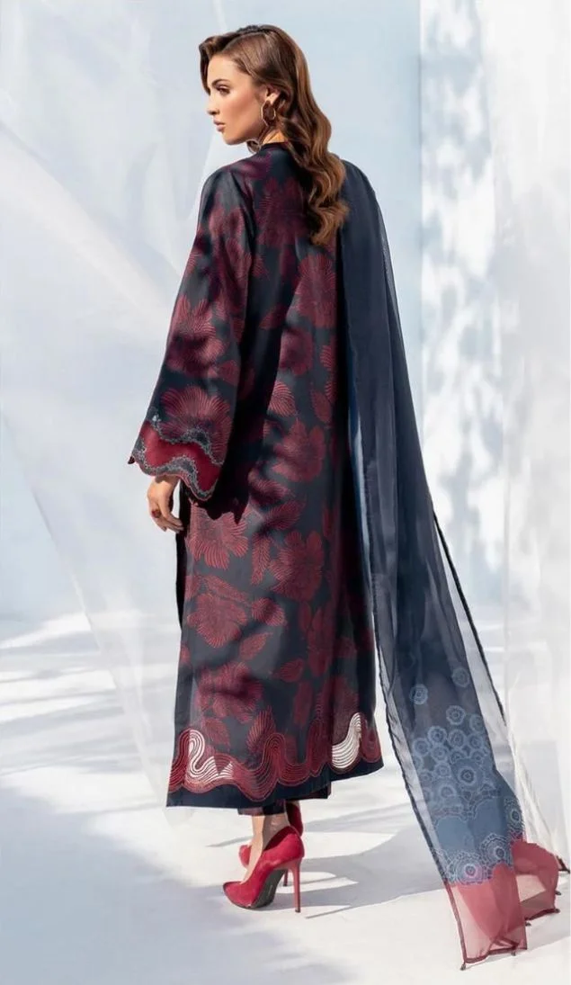 Baroque Digital Printed 3PC Lawn Suit With Patches - BR 64 - Image 2