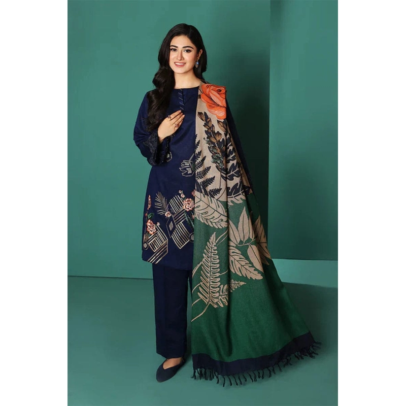 Nishat Embroidered 3PC Cambric Cotton Suit – NT 68