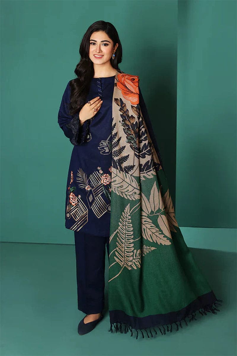 Nishat Embroidered 3PC Cambric Cotton Suit – NT 68