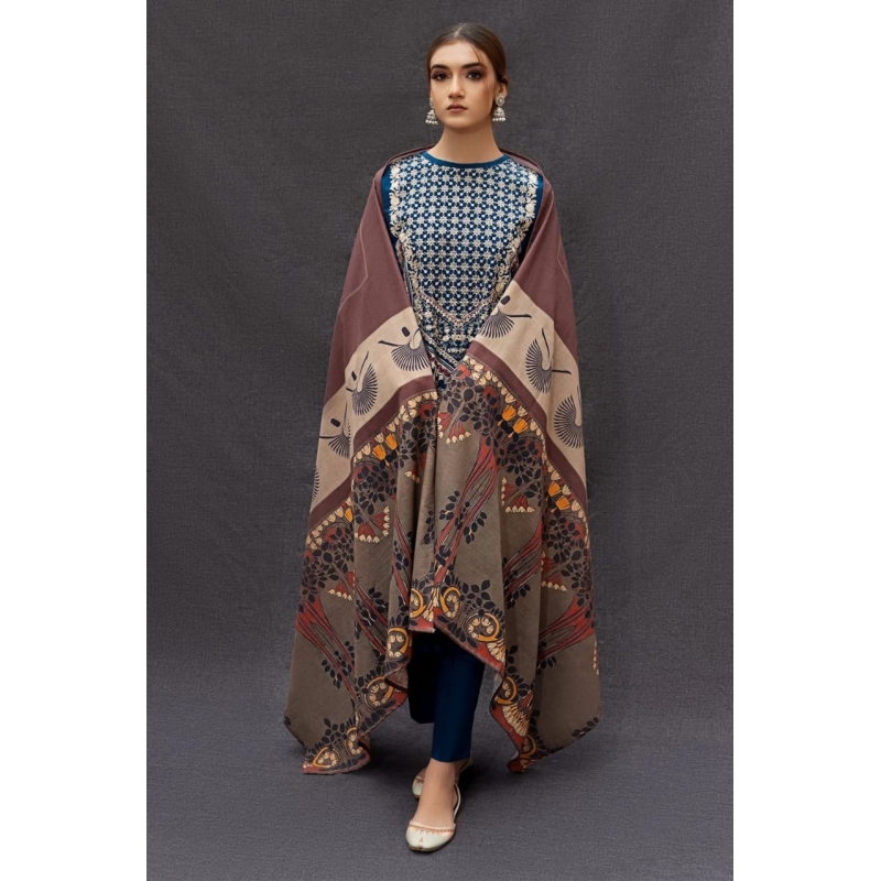 Urge Embroidered 3PC Cambric Cotton Suit With Patches – UG 75