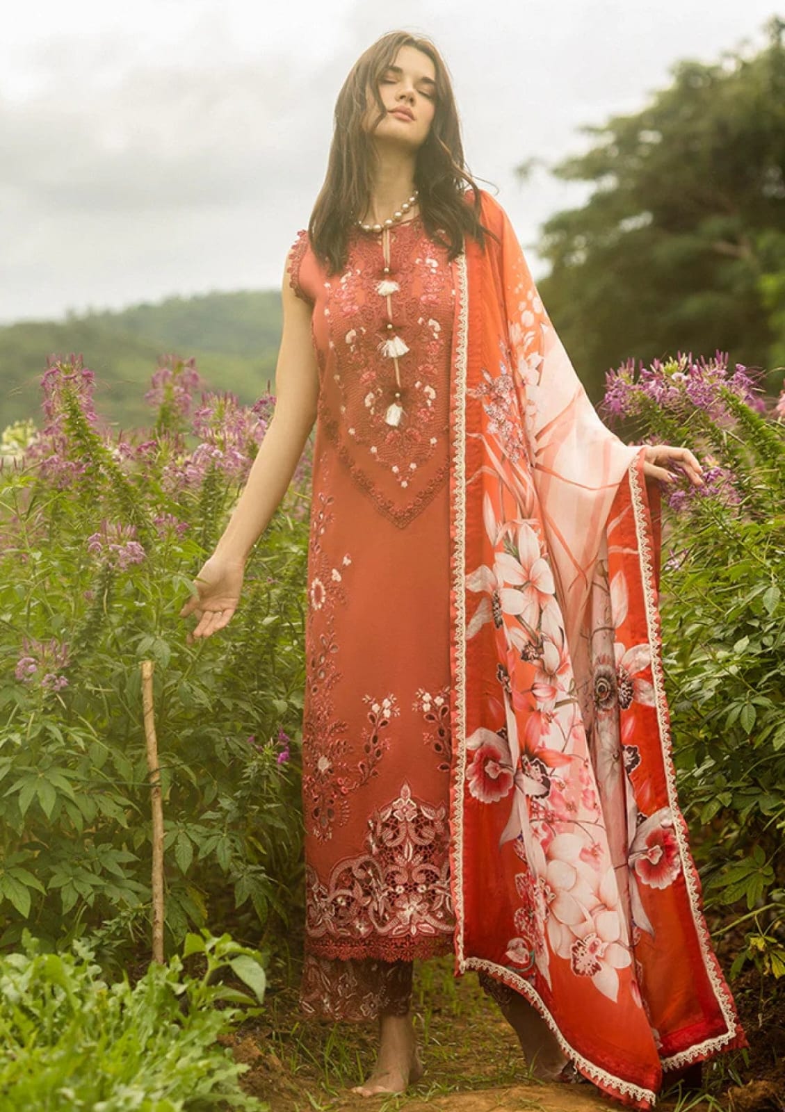 Mushq Embroidered 3PC Lawn Suit – MQ 66 - Image 2