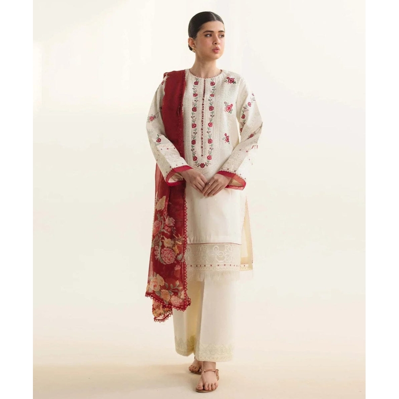 Coco By Zara ShahJahan Embroidered 3PC Lawn Suit – ZS 85