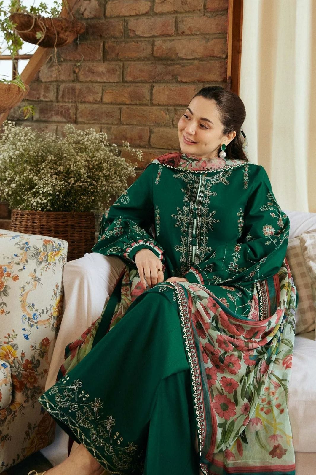 Coco By Zara ShahJahan Embroidered 3PC Lawn Suit – ZS 88 - Image 2