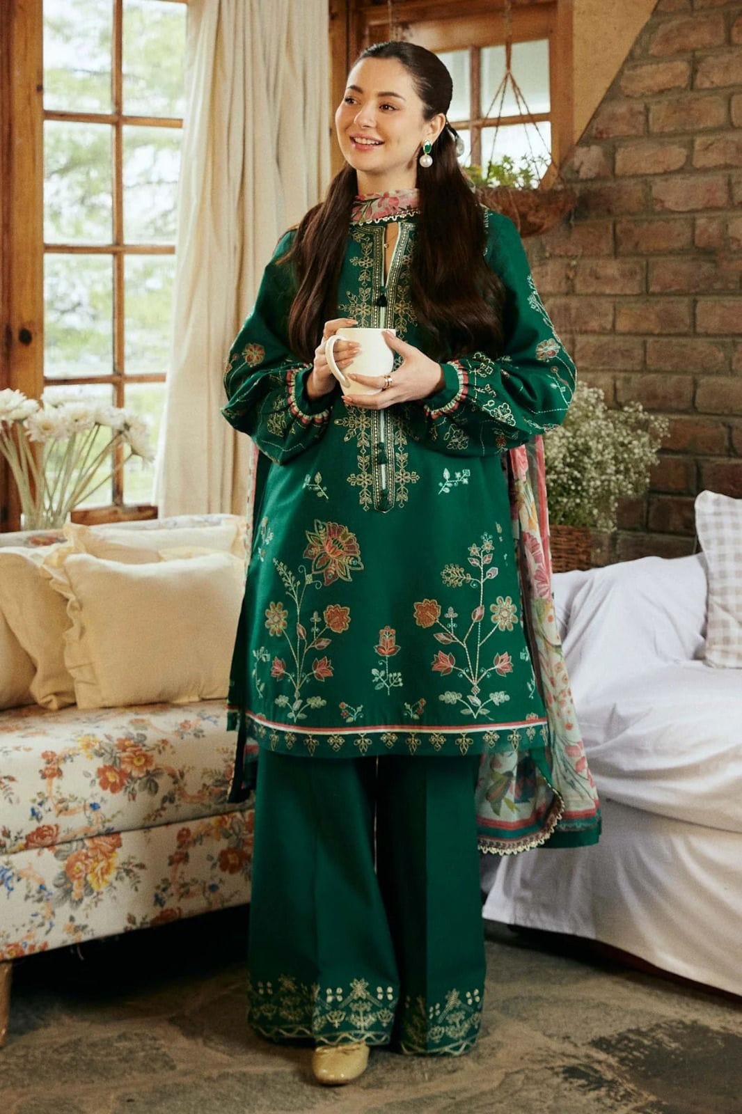 Coco By Zara ShahJahan Embroidered 3PC Lawn Suit – ZS 88