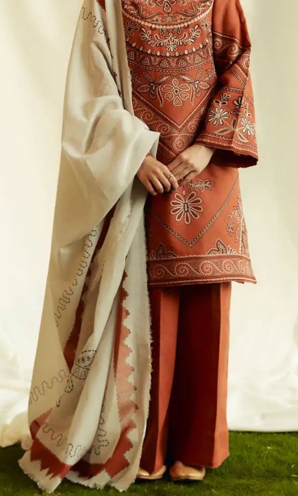 Coco By Zara ShahJahan Embroidered 3PC Lawn Suit – ZS 91 - Image 2