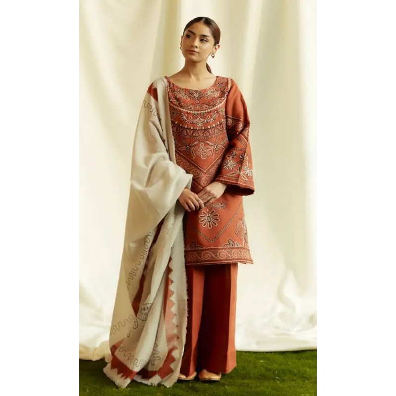 Coco By Zara ShahJahan Embroidered 3PC Lawn Suit – ZS 91