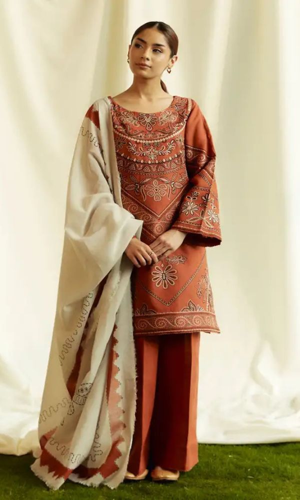 Coco By Zara ShahJahan Embroidered 3PC Lawn Suit – ZS 91